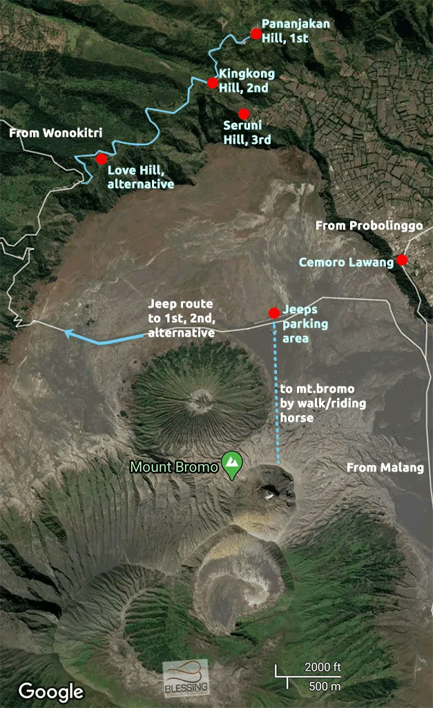 map mount bromo tour